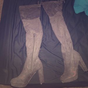 Tall Gray boots